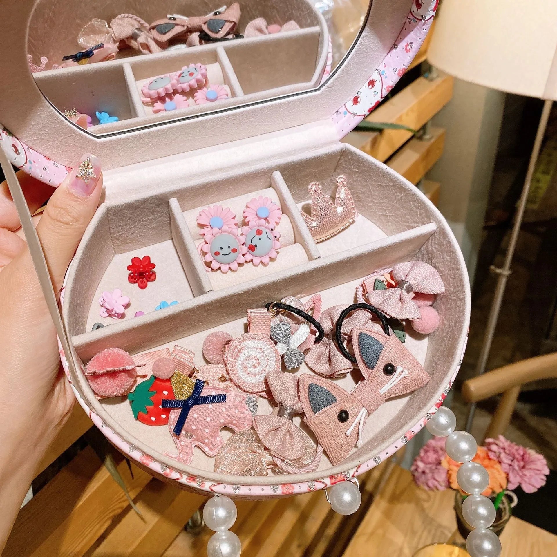 Cocoli series cloth cartoon headdress and hair clip jewellery set for girls in a decorative gift box.
