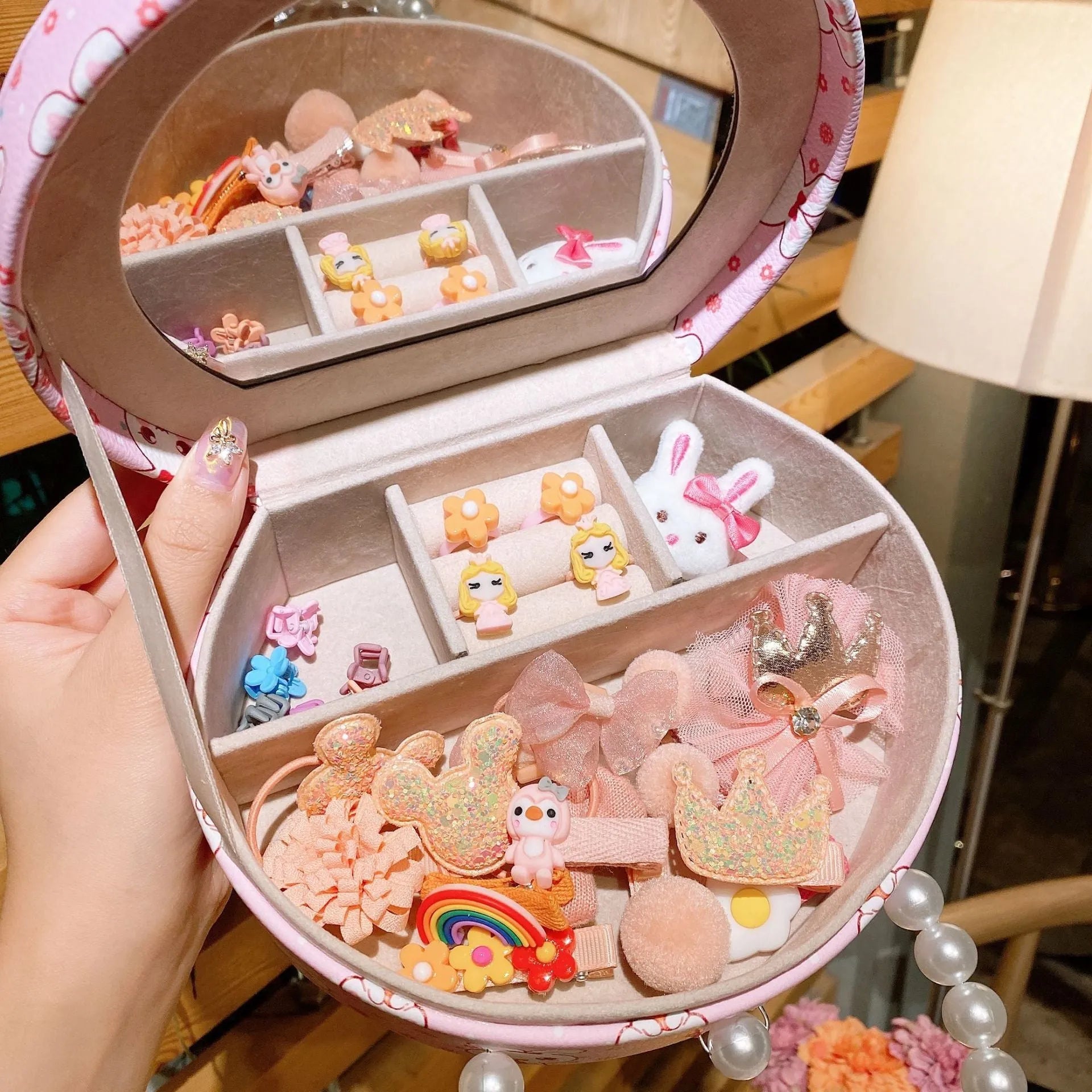 Cocoli series cloth cartoon headdress and hair clip jewellery set for girls in a decorative gift box.