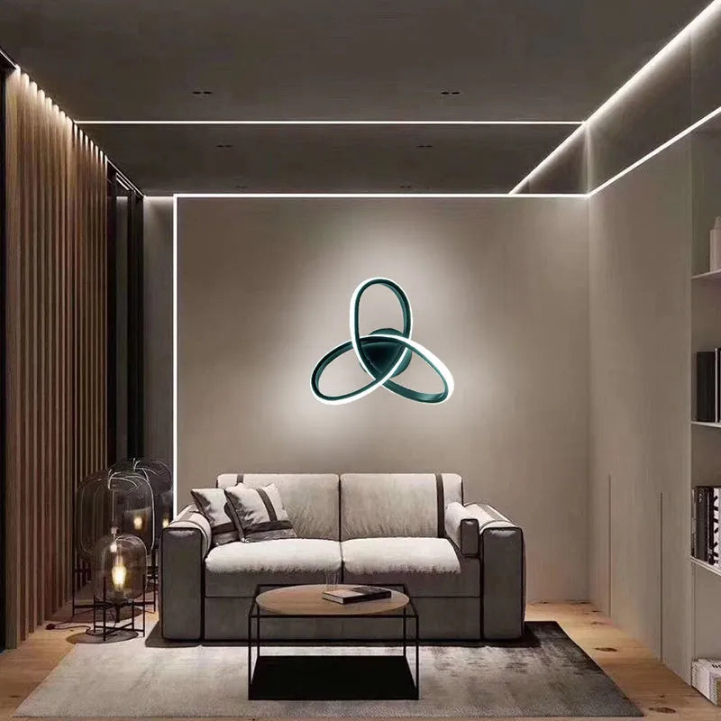 Aluminium ceiling light 280x210x60mm with special-shaped shade in black on white ceiling