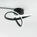 Aluminium ceiling light 280x210x60mm with special-shaped shade in black on white ceiling
