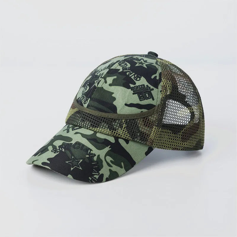 Children's summer baseball cap sun hat in alphabet camouflage colour for boys