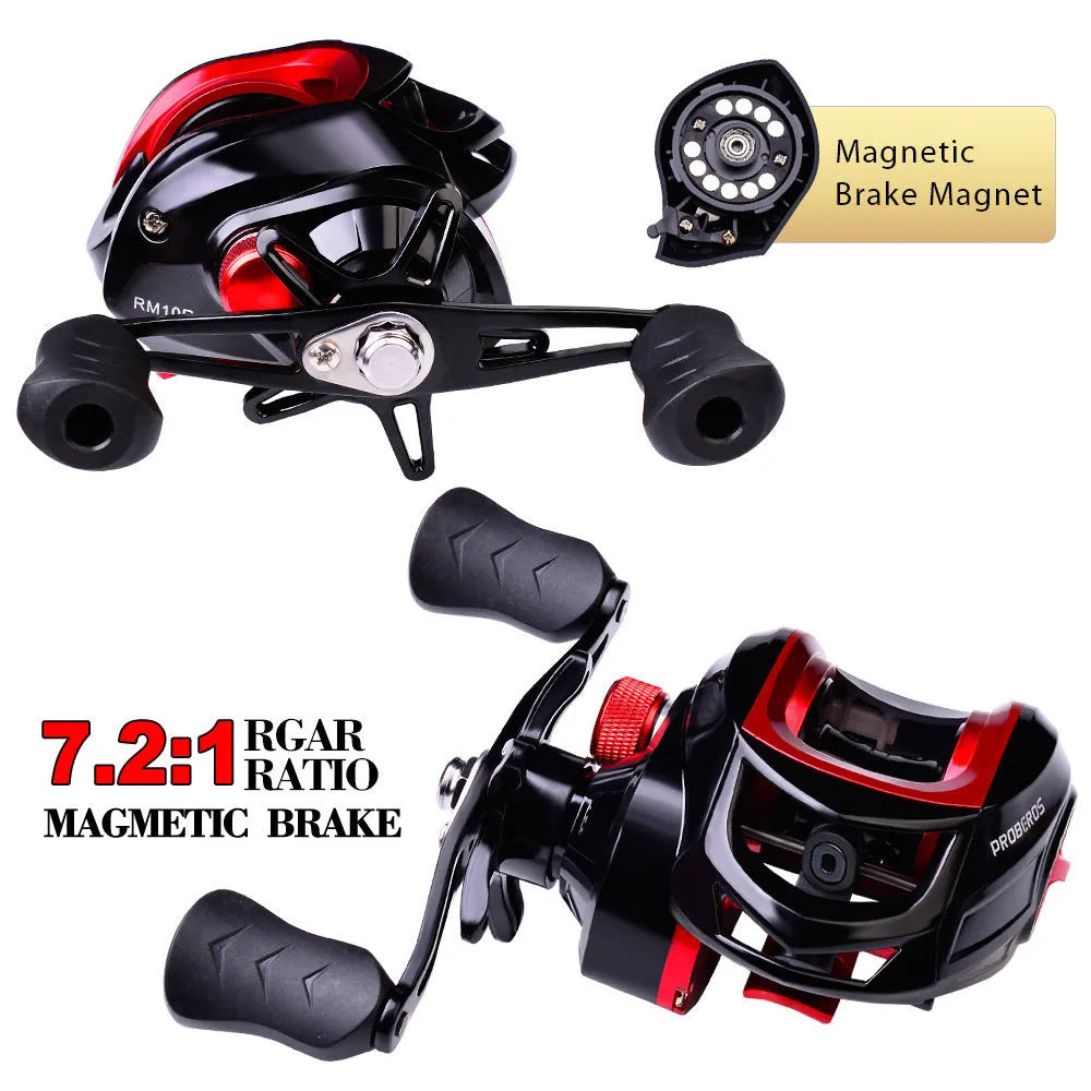 Metal Drop Wheel 10kg heavy fishing reel with CNC brass gears and graphite body