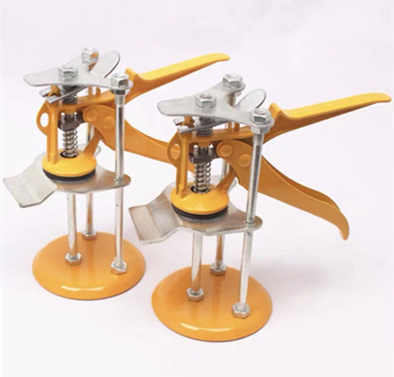 Metal alloy tile raising locator tool with height adjustment for concrete and tiling work