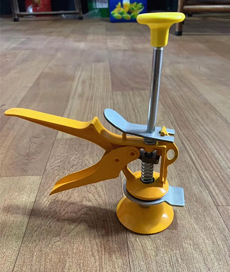 Metal alloy tile raising locator tool with height adjustment for concrete and tiling work