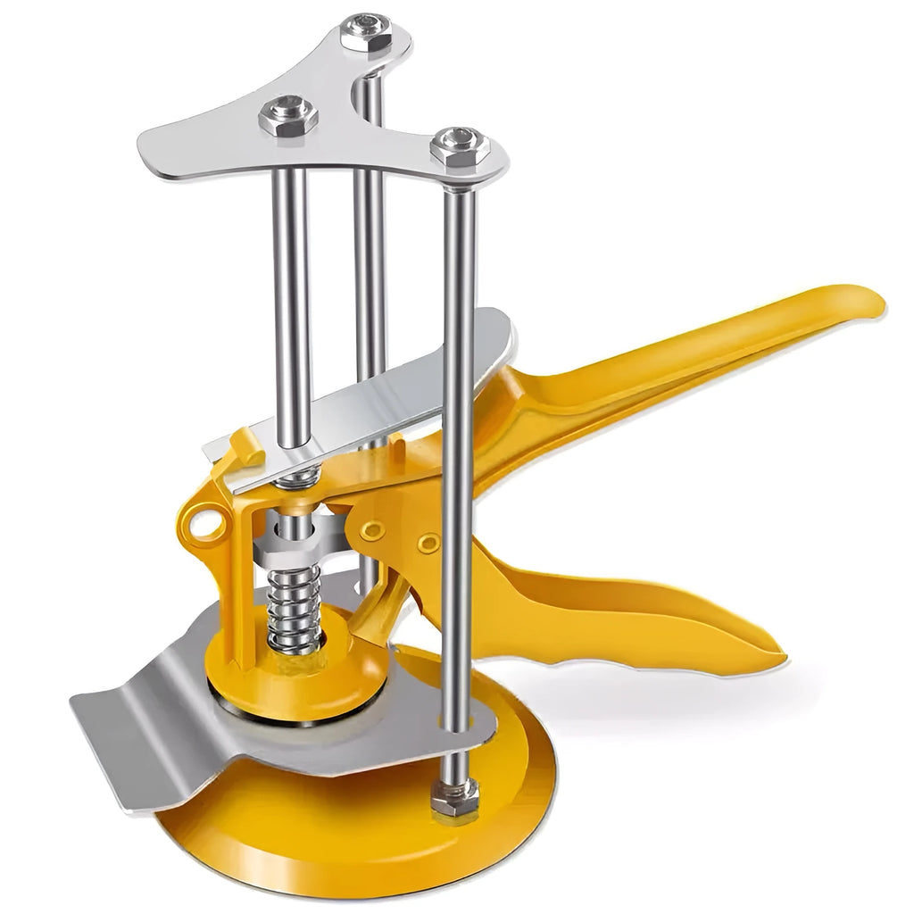 Metal alloy tile raising locator tool with height adjustment for concrete and tiling work
