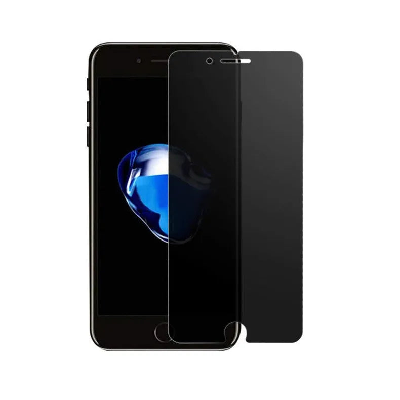 iPhone privacy tempered glass screen protector showing anti-peeping feature
