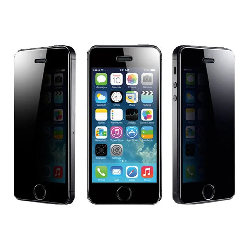 iPhone privacy tempered glass screen protector showing anti-peeping feature