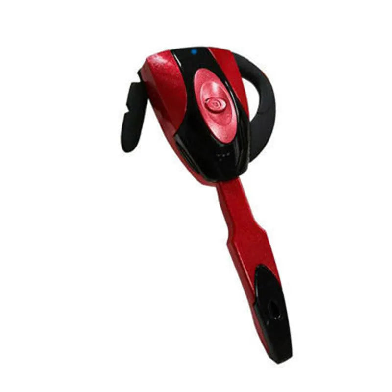 A single over-the-ear Bluetooth headset for hands-free calls, shown in various colours.