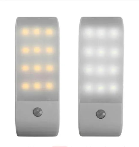 Rechargeable human body night light with infrared sensor and PVC shade