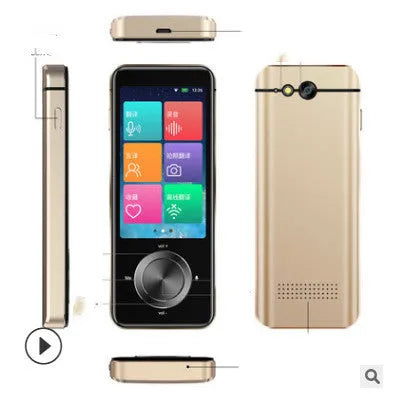 M9 translator device for group chat and photo translation in gold or silver grey colour