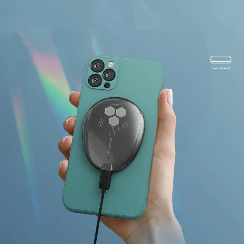 C01 black magnetic wireless charger with TYPE-C port