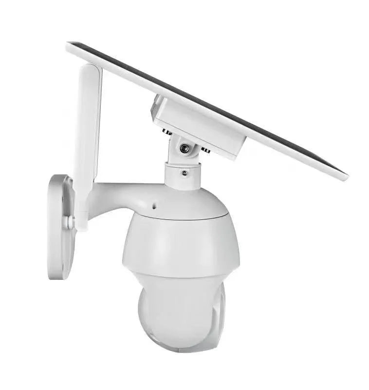 4G LTE solar PTZ security camera with 1080P night vision in metal housing