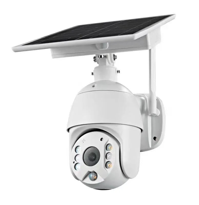 4G LTE solar PTZ security camera with 1080P night vision in metal housing