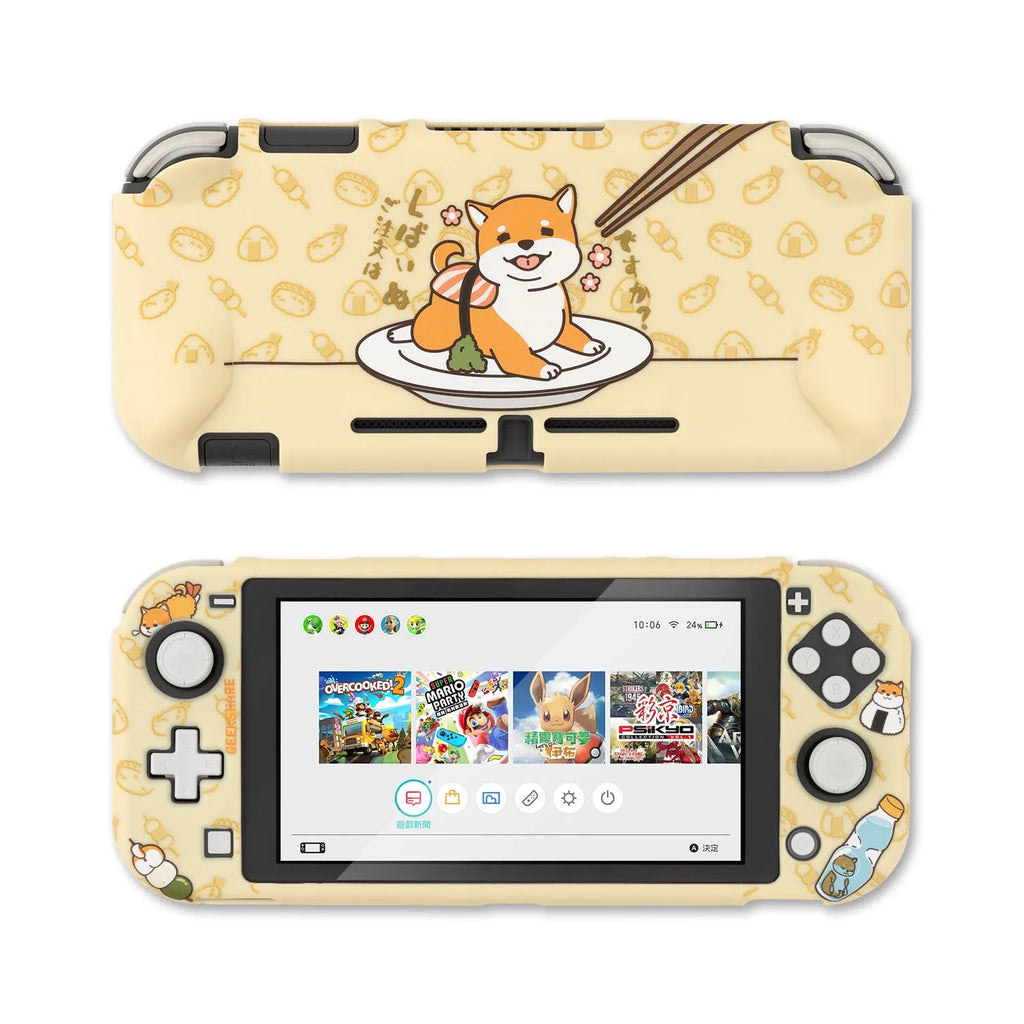 Sea otter design Nintendo Switch protective case with PC hard shell and silicone grip