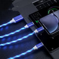 USB streamer data cable with three branch connectors in colourful style at 1.25m length