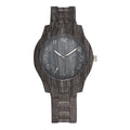 Retro style quartz watch with wood grain dial and silicone strap in beige, brown, grey, red, or white.
