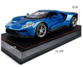 Blue simulation alloy 1:18 scale sports car model with force control
