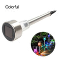 Stainless steel garden LED light with pastoral design standing 29.5cm tall