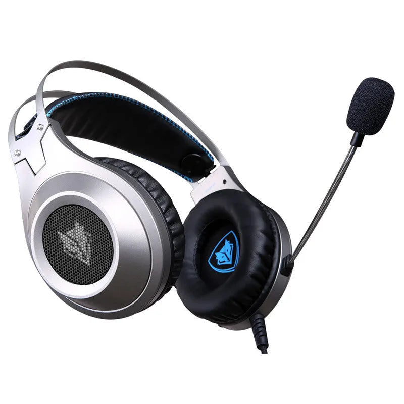 Black USB wired computer headset with microphone for PC and desktop computers