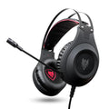 Black USB wired computer headset with microphone for PC and desktop computers