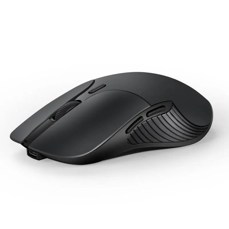 Blue wireless voice translation mouse with voice control button showing dimensions 66x125x35mm