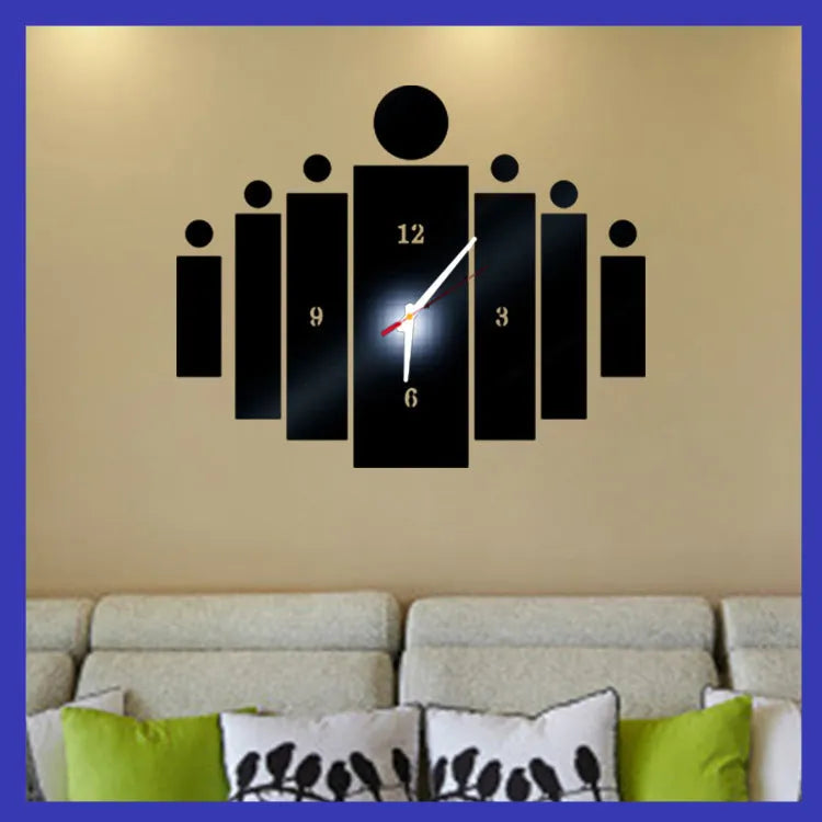 18-inch round acrylic mirror wall clock with gold reflective finish on a light wall
