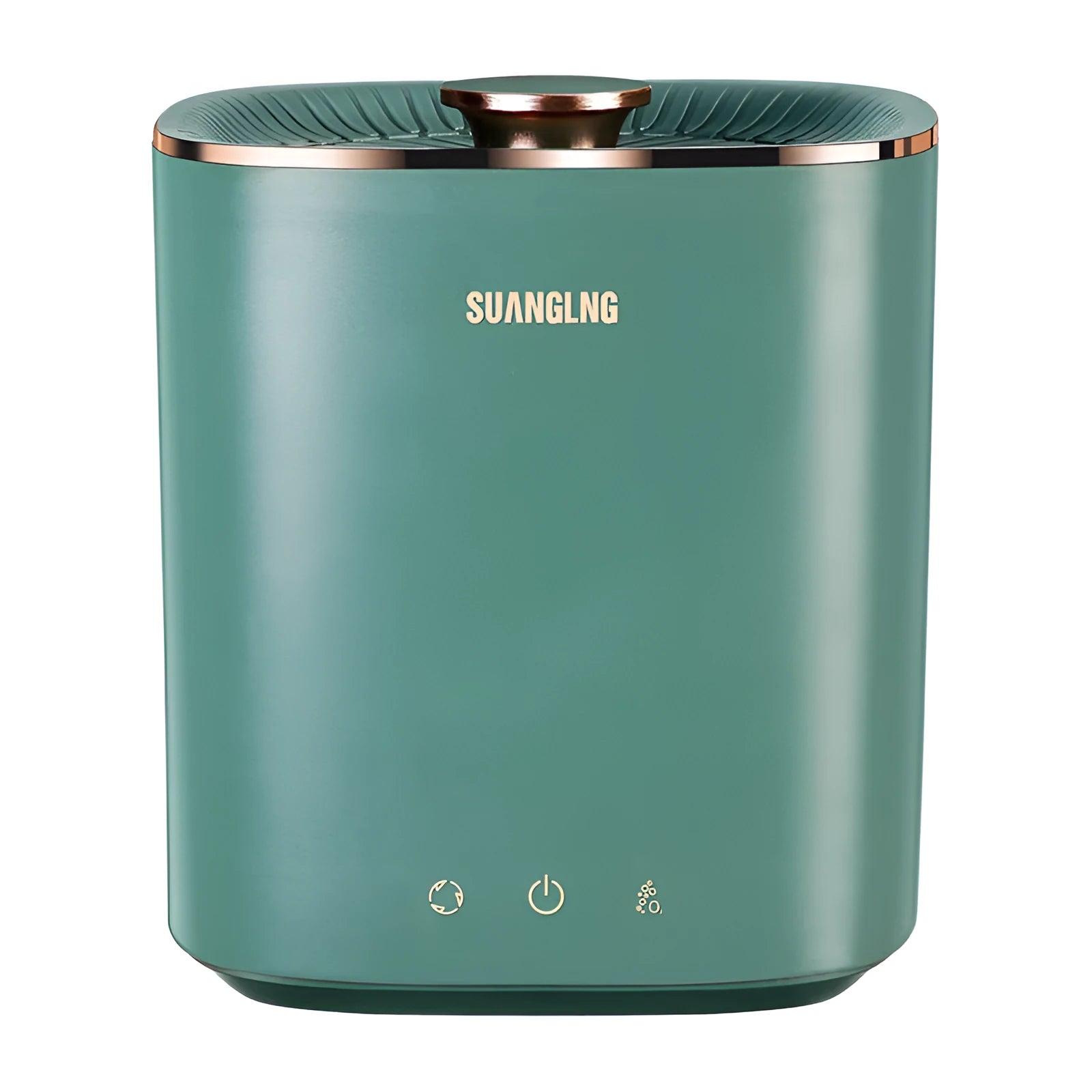 Green and white mini portable washing machine with 300mL capacity for travel and dormitory underwear washing