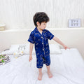 Children's acetate pyjama set with cartoon animal prints in Korean style, available in multiple colours and sizes 110-160cm