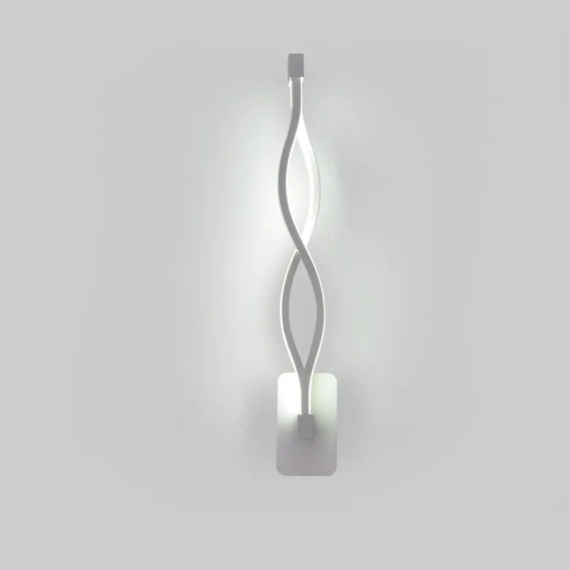 Modern simple LED wall lamp with aluminium shade 400mm in note white colour