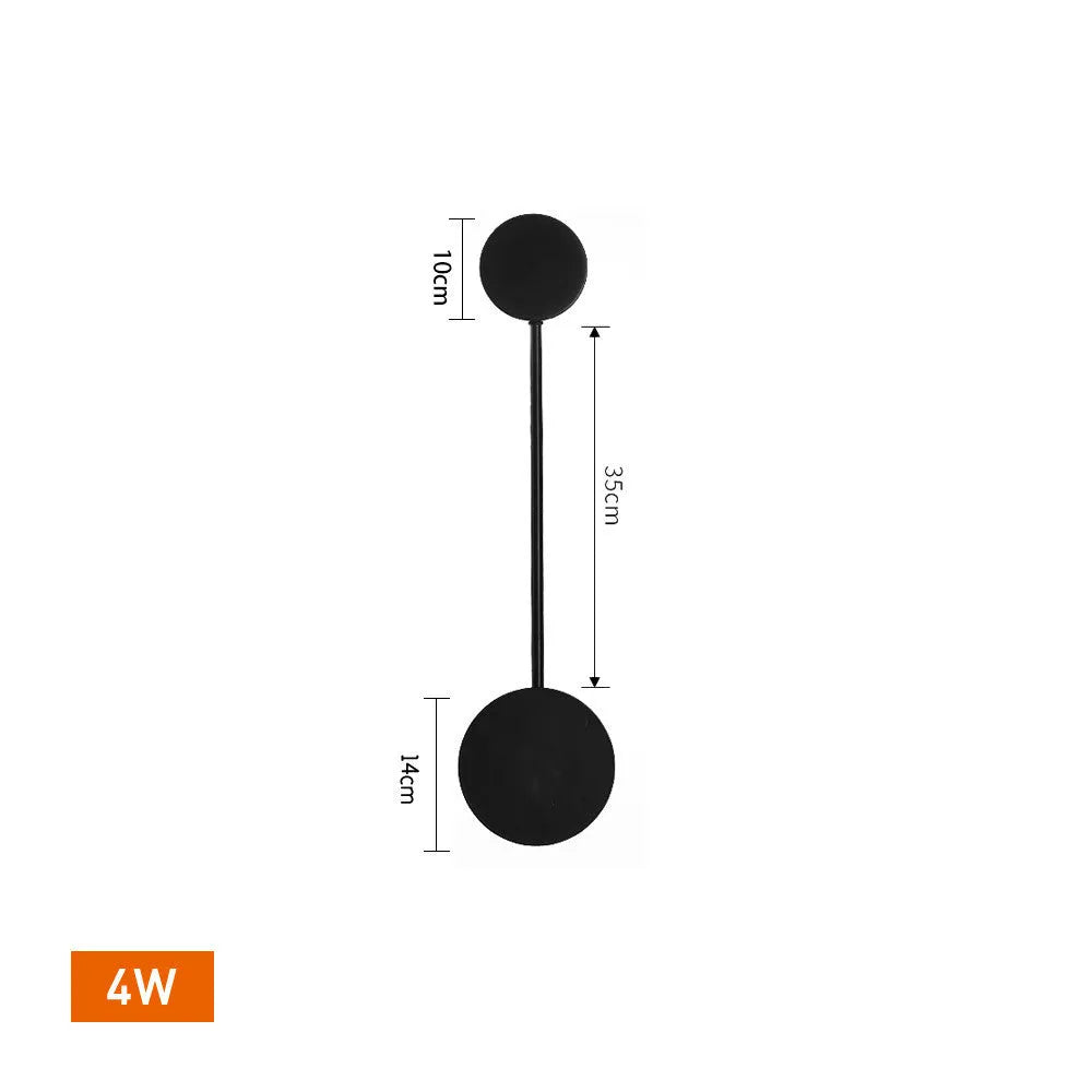 Modern simple LED wall lamp with aluminium shade 400mm in note white colour