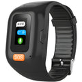 Black elderly positioning bracelet call tracker with wrist strap and 0.96-inch screen