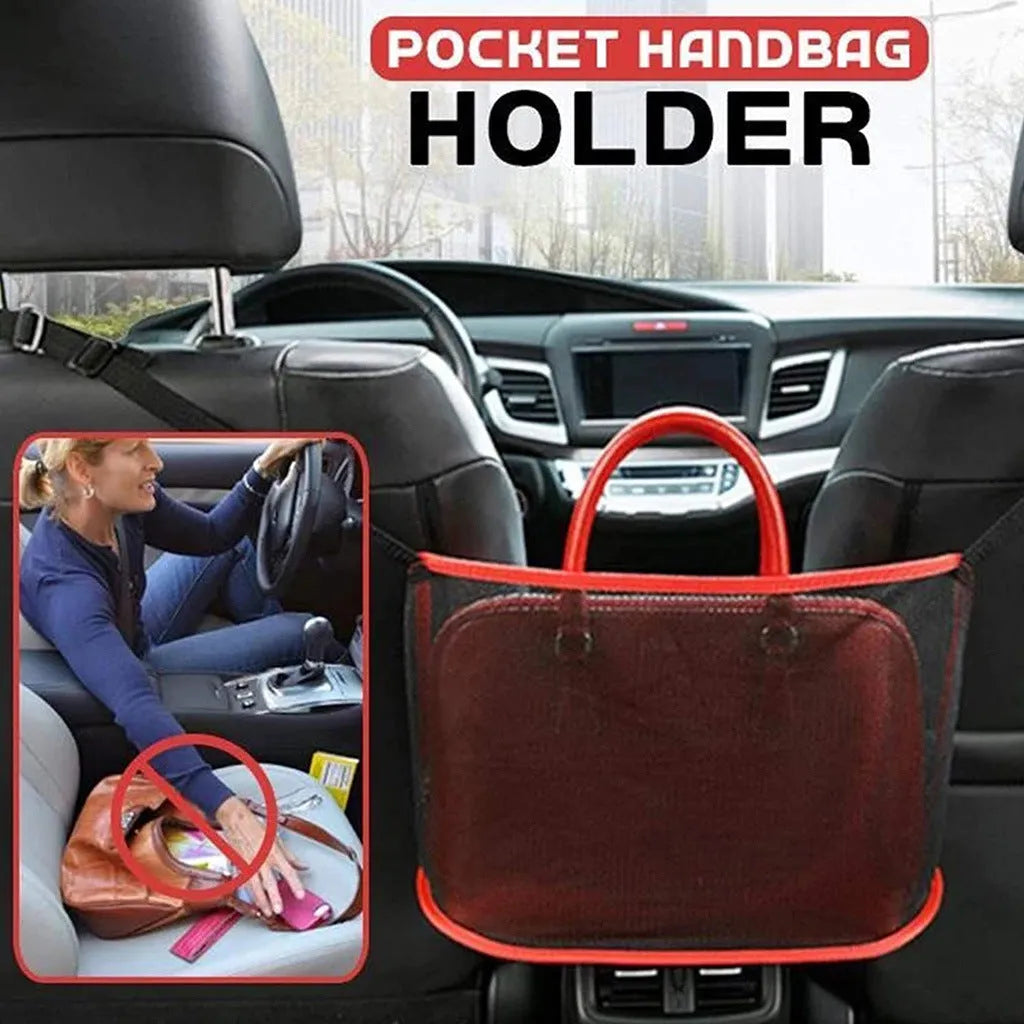 Car storage net pocket bag Oxford cloth and mesh 40x12x26cm for front seat back organisation
