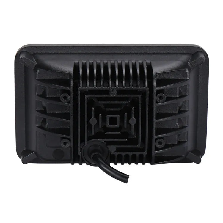 Black die-cast aluminium LED off-road headlight with high and low beam for jeep truck