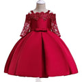 Girls dress with lace trim in polyester fabric available in multiple colours and sizes 3T to 10T