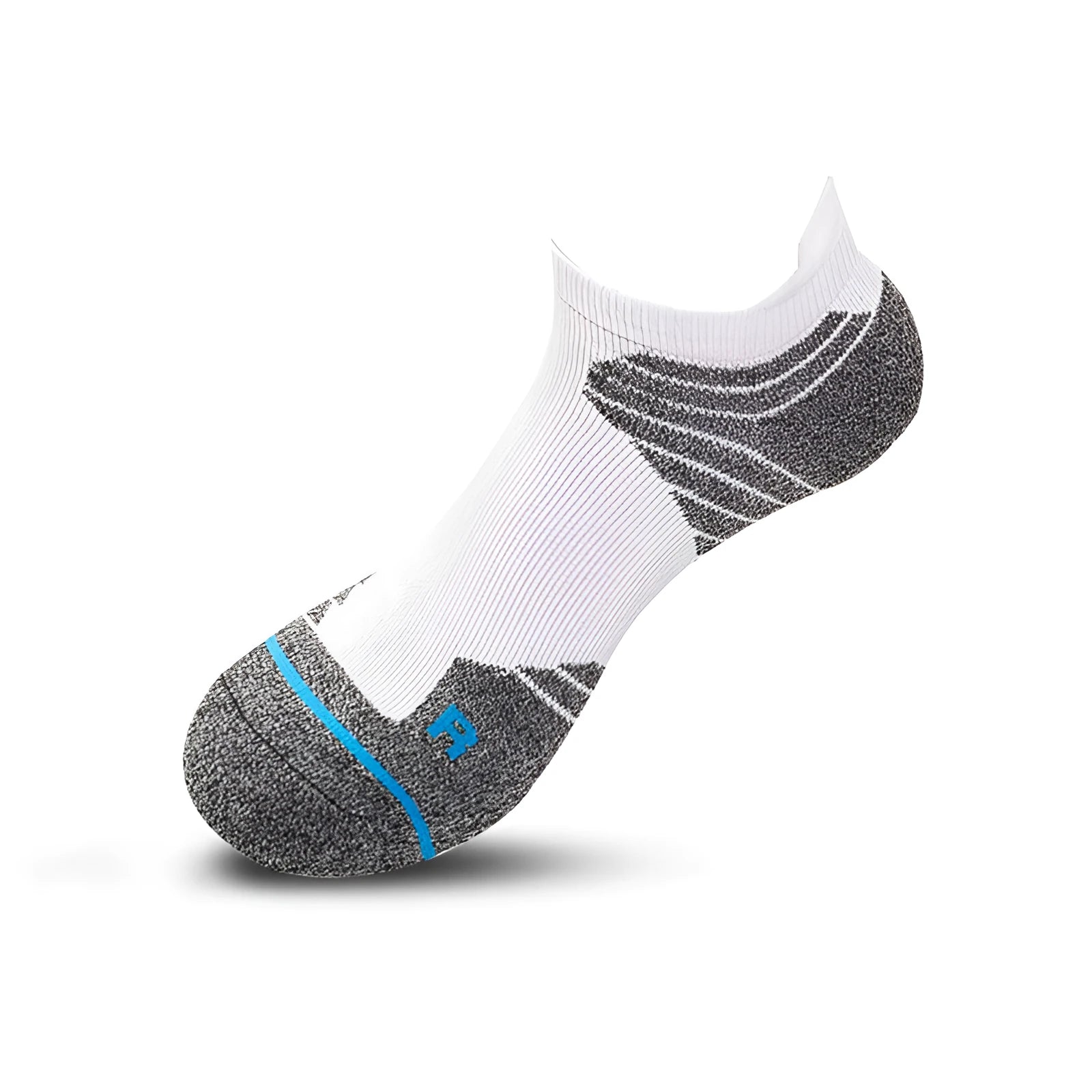 Men's Elite sports socks with thick towel bottom, low cut boat sock style in black