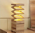 Creative solid wood table lamp with large 120X120 lampshade and 12CM base in US style