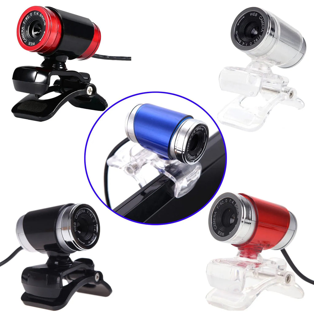480P HD USB webcam with CMOS sensor, 140cm cable, compact 5.5 * 3cm body, available in five colours