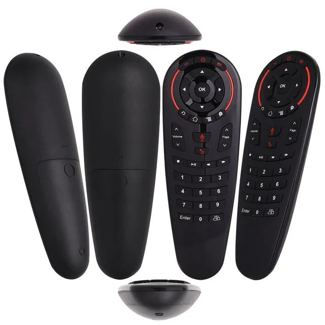 G30 Air Mouse wireless keyboard remote control with nano receiver on a table