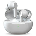 Black and white Pro4 wireless Bluetooth earbuds with a compact charging case on a white background.