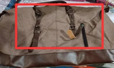 Canvas travel bag 56-75L large men's gym holdall 53x35x25cm with zip pockets and single strap in light grey, blue, black, brown or army green.
