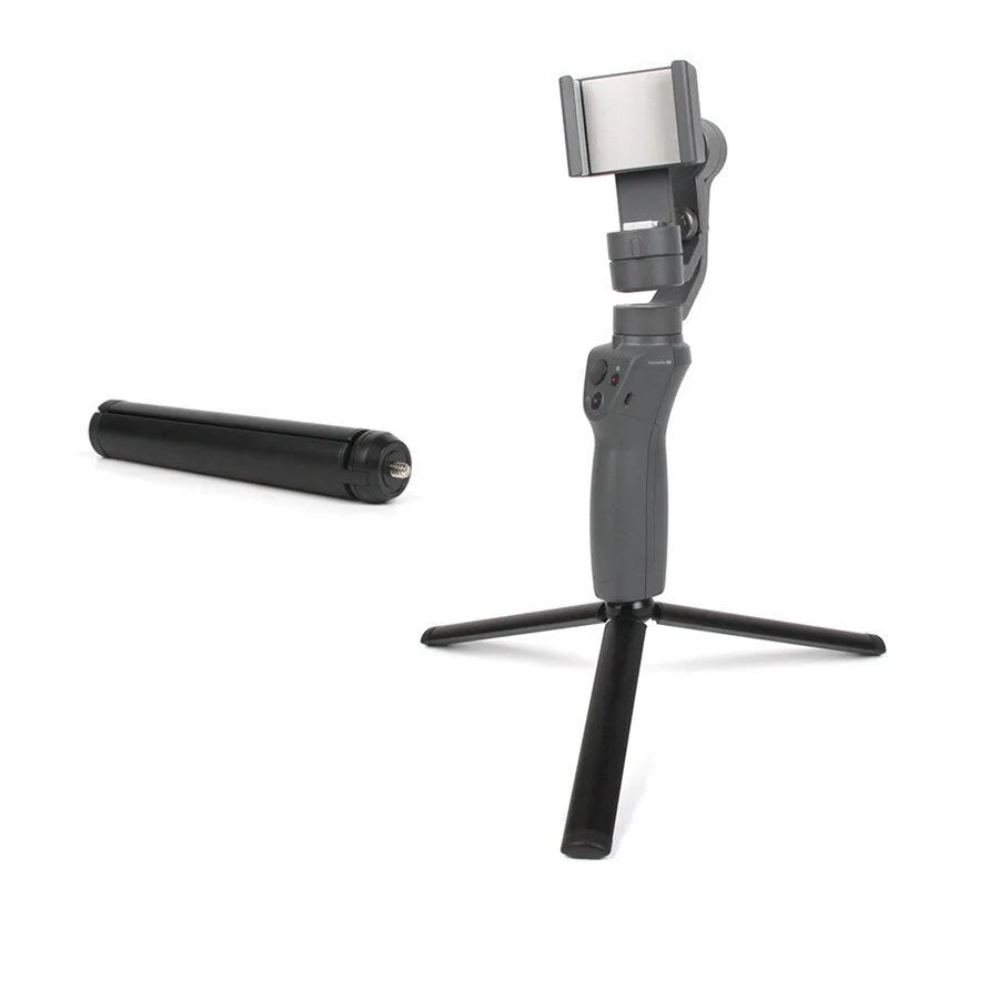 Black aluminium alloy mobile tripod handheld stabiliser for Apple iPhone smartphones