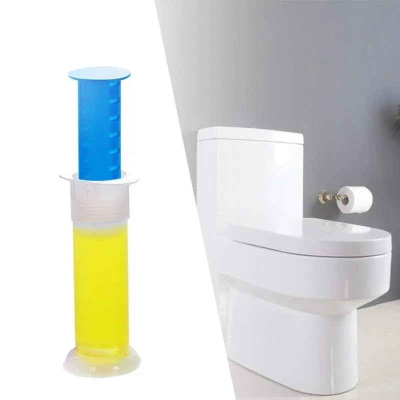 Magical Toilet Cleaner Gel in purple lavender colour-changing stick-on design with handle, 4.5x12cm