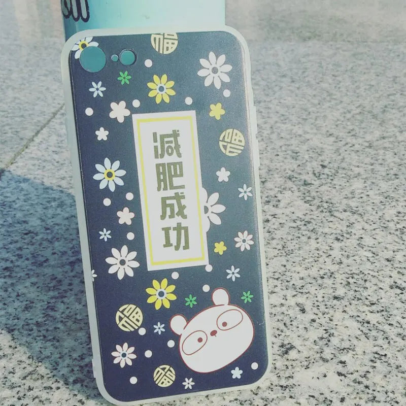 Transparent iPhone silicone case with a colourful ice cream pattern on the back.