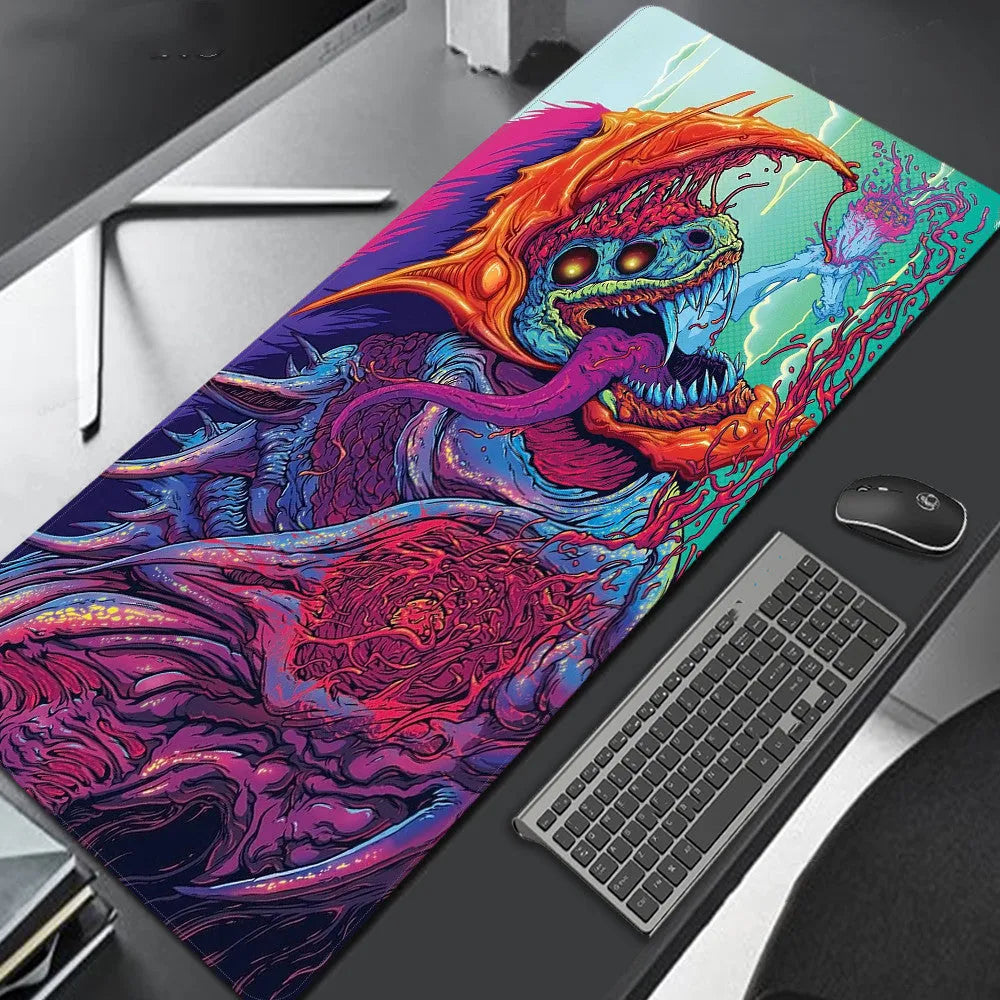 Lightweight printed rubber gaming mouse pad in sizes from 300x600mm to 400x900mm