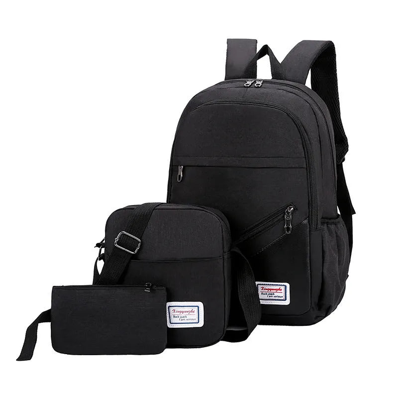 Solid colour casual backpack with double shoulder belts in camel colour