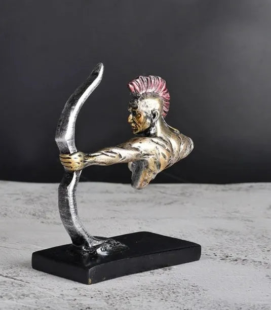 Indian bow and arrow resin car ornament, 10.5 x 11.5 x 4.8cm, simple modern European style, colour as shown