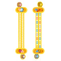 Yellow plastic children's digital decomposition ruler measuring 24.5cm for educational maths use