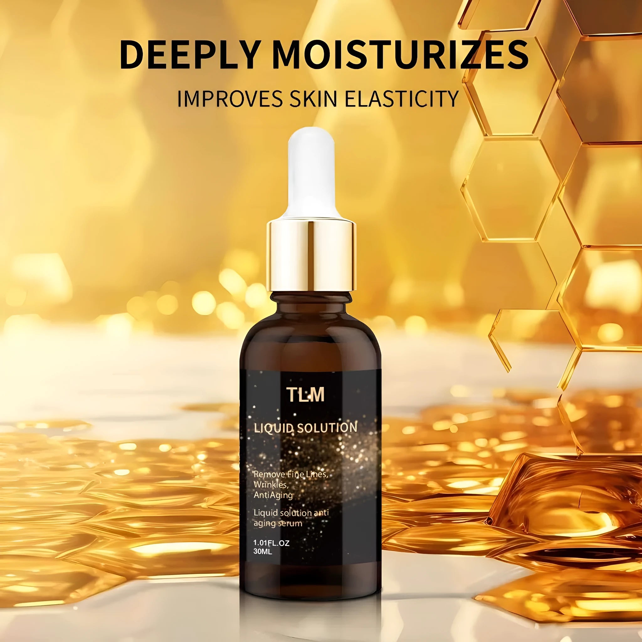30ml facial moisturising solution bottle with hyaluronic acid and glycerin