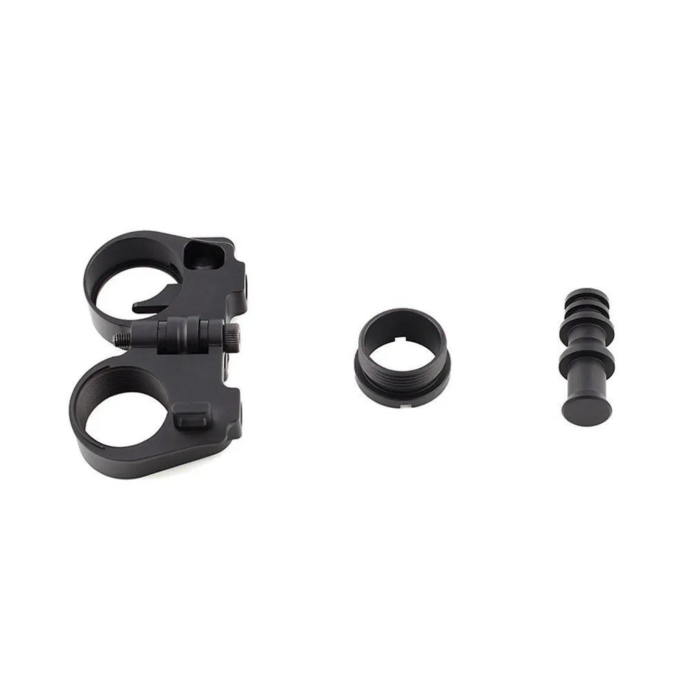 Black Third Generation Folding Stock Adapter for AR-15 and AR-10, CNC machined aluminium alloy with DLC finish.