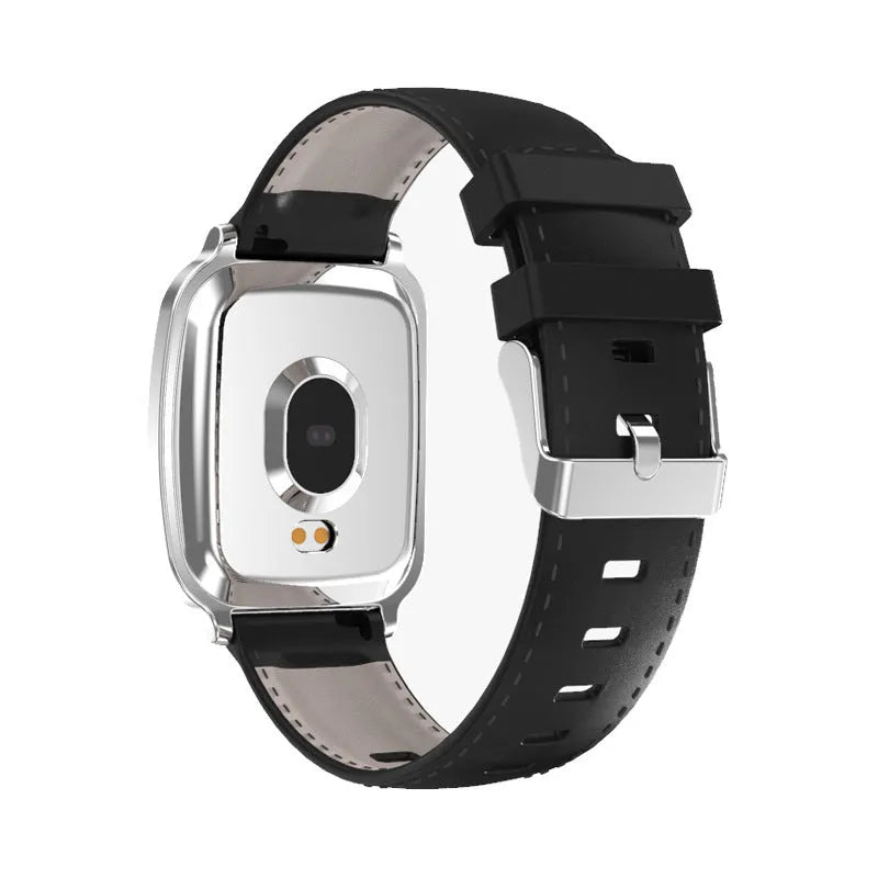 M8 smart bracelet with heart rate monitoring on wrist showing zinc alloy body and TPU strap